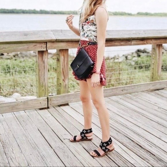 Frye | Shoes | Frye Halle Stud Ankle Sandals Black Size 6 Nwot | Poshmark
